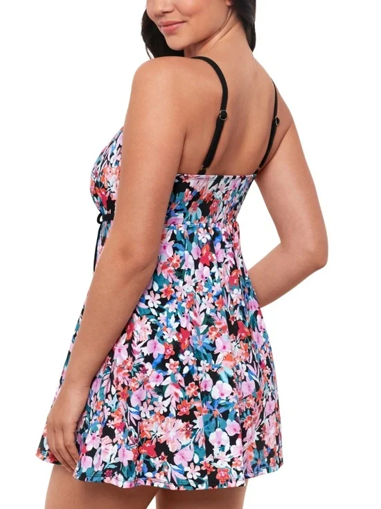 Swim Solutions MULTI Blushing Empire Swimdress - Picture 2 of 3